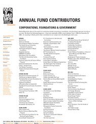 ANNUAL FUND CONTRIBUTORS - Woolly Mammoth Theatre ...