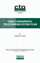 Fundamental Telecommunications Plan - Cuba Transition Project
