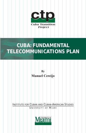 Fundamental Telecommunications Plan - Cuba Transition Project