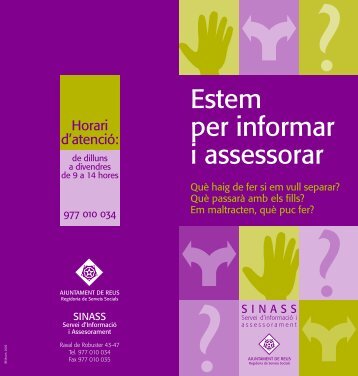 Estem per informar i assessorar - Ajuntament de Reus