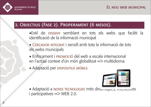 PresentaciÃ³ del nou lloc web Reus.cat - Ajuntament de Reus