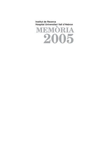 MEMORIA 2005 IR-HUVH - VHIR