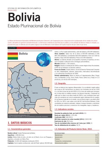 bolivia (ficha pais) - El Diario Exterior