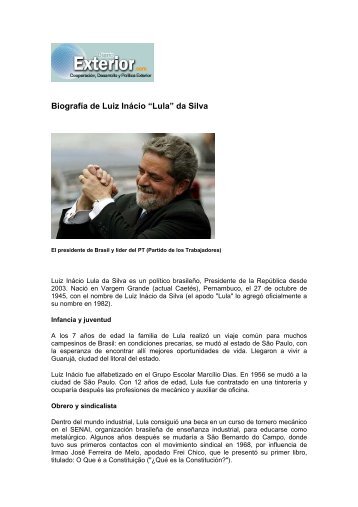 BiografÃ­a de Luiz InÃ¡cio âLulaâ da Silva - El Diario Exterior