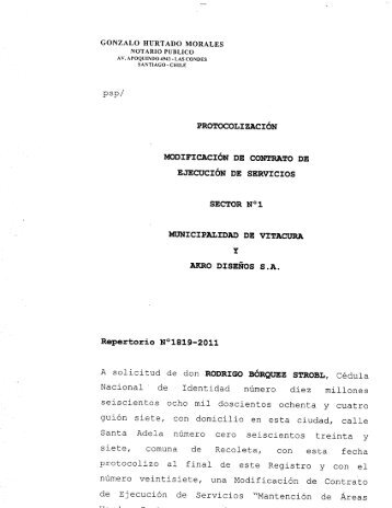 protocolizaciÃ³n modificaciÃ³n de contrato de ejecuciÃ³n de servicios ...