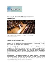 Discurso de Benedicto XVI en la Universidad de ... - El Diario Exterior