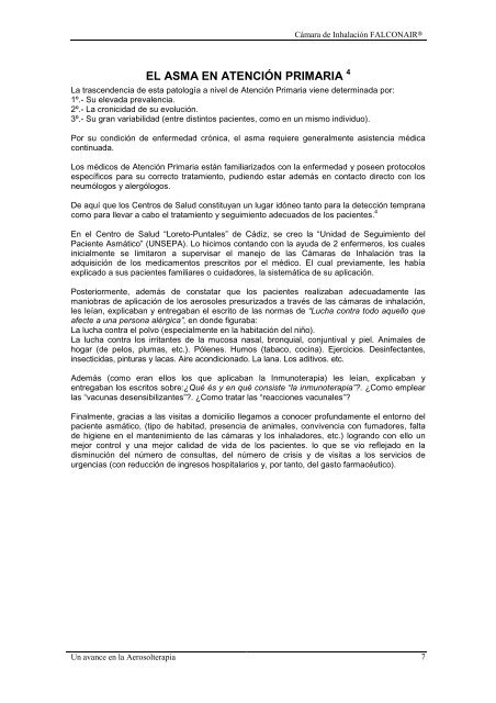 un avance en la aerosolterapia - ComitÃ© Adolescencia ALAPE