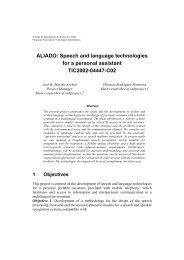 Speech and language technologies for a personal assistant ...