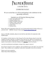 EXHIBITOR PACKET We are excited that you will be participating in ...