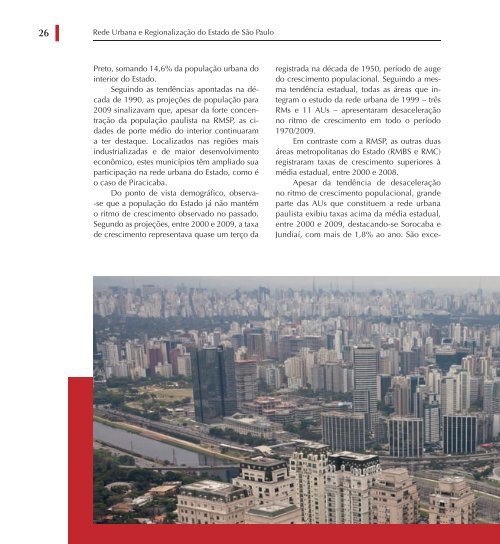 Rede Urbana e Regionalização do Estado de São Paulo - Emplasa
