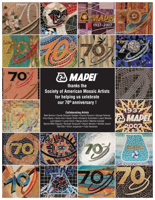 thanks the Society of American Mosaic Artists for helping us ...