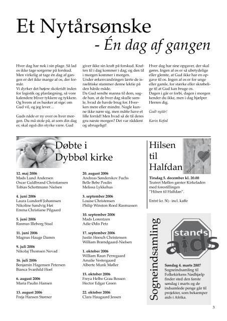 Kirkebladet december 2006 - DybbÃ¸l Kirke