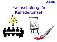 Fachschulung fÃ¼r KÃ¼nstlerpinsel - Zahn Pinsel GmbH