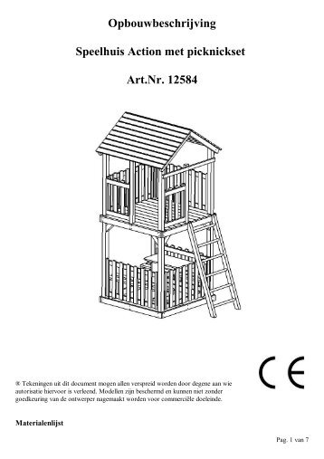 Opbouwbeschrijving Speelhuis Action met picknickset ... - Woodvision