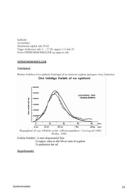 Epidemimodeller og immunbiologi - Uvmat.dk