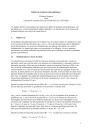 1 Dépôts des polluants atmosphériques Christian Seigneur Cerea ...