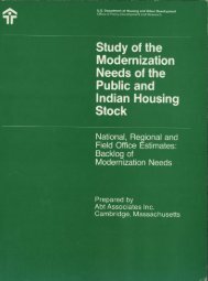 Study of the Modernization Needs of the Public and ... - HUD User