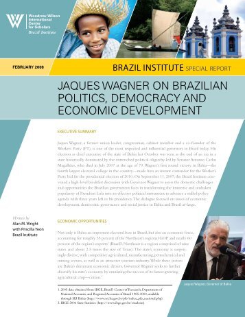 JAQUES WAGNER ON BRAZILIAN POLITICS, DEMOCRACY AND ...