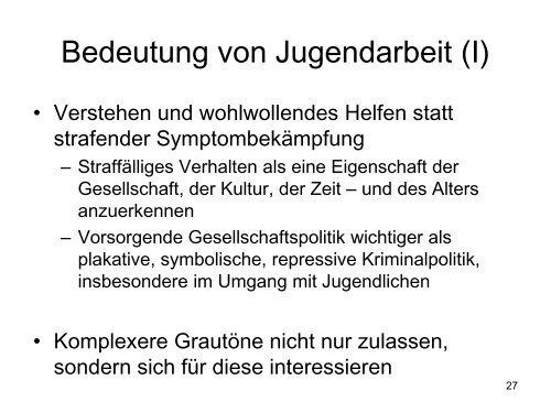 Jugend und gesellschaftlicher Wandel aus kriminologischer ... - VOJA