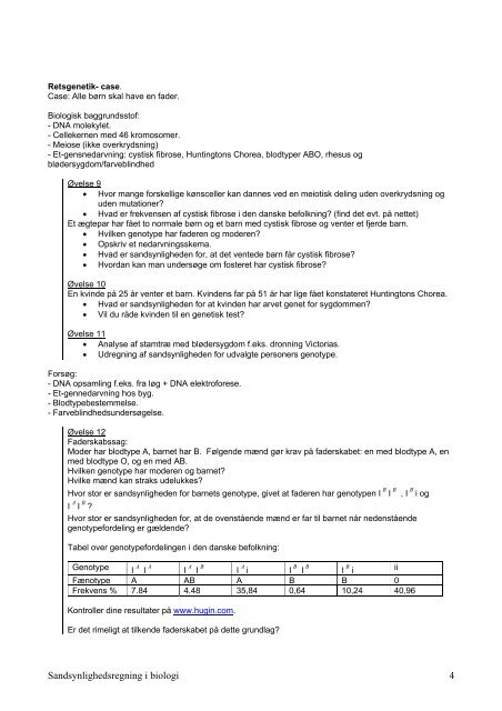 Sandsynlighedsregning i biologi - Emu