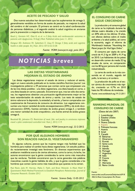 Descarga en PDF la revista Vegetus nÂº 19 - UniÃ³n Vegetariana ...