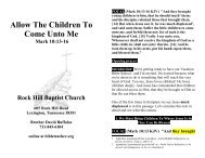 Allow The Children To Come Unto Me - Bibleteacher.org