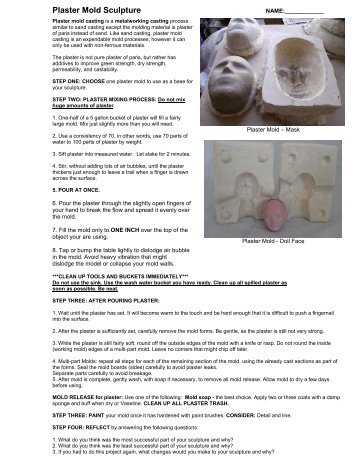 Plaster Mold Sculpture (.PDF)