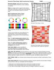 Geometric Pillow Design: Split Complimentary Painting NAME ...