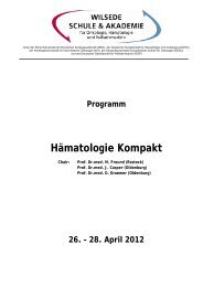 Programm Hämatologie Kompakt - Wilsede-Schule