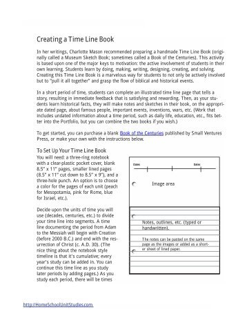 Creating a Time Line Book - Heart of Wisdom