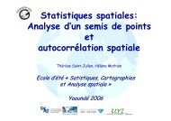 Analyse d'un semis de points et autocorrÃ©lation spatiale - UMS-RIATE