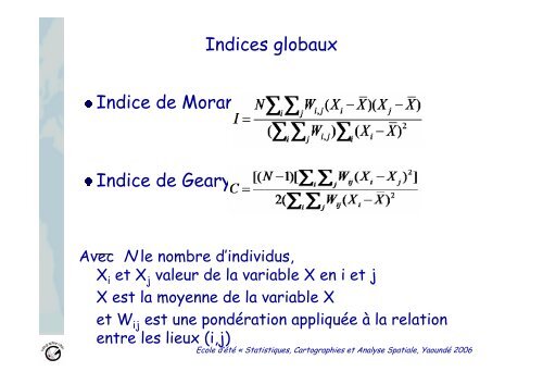 Analyse d'un semis de points et autocorrÃ©lation spatiale - UMS-RIATE