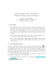 16720 Computer Vision: Homework 3 Template Tracking and ...
