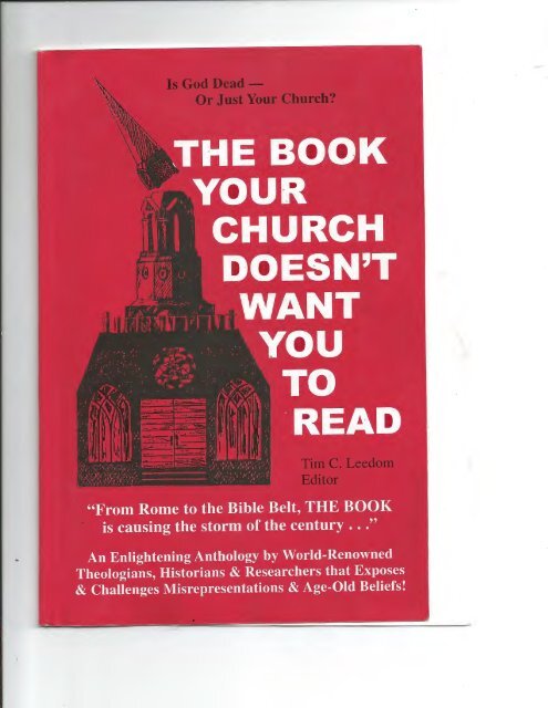 The Book Your Church Doesnt Want You to Read