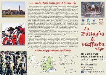 BATTAGLIA DI STAFFARDA 1690 - Associazione Nazionale ...