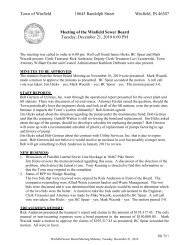 Sewer Board 12/21/10 Meeting Minutes - the Town of Winfield
