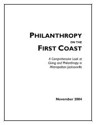 PHILANTHROPY FIRST COAST - The Community Foundation in ...