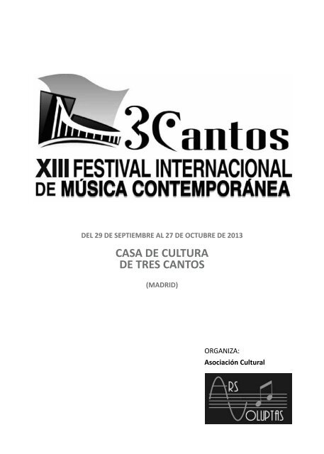 Programa de mano del festTC 2013 - Sul Ponticello