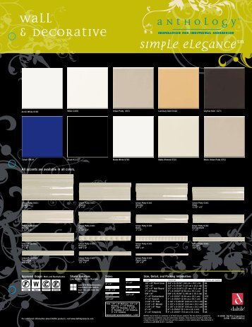 Sales Sheet - Products - Daltile