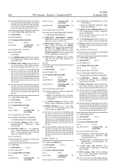 PCT/2001/3 : PCT Gazette, Weekly Issue No. 3, 2001 - WIPO