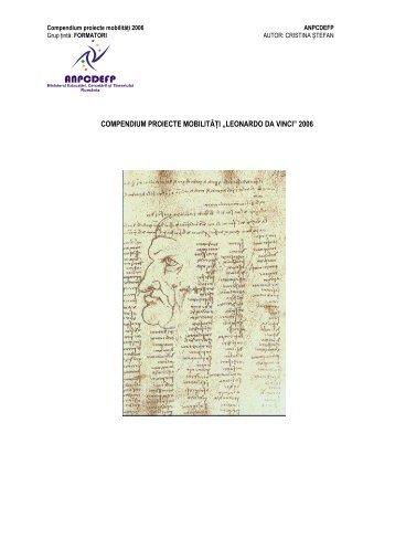 compendium proiecte mobilitÄÈi âleonardo da vinci ... - ANPCDEFP