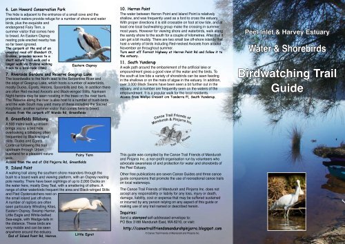 Birdwatching Trail Guide - Mandurah Visitor Centre