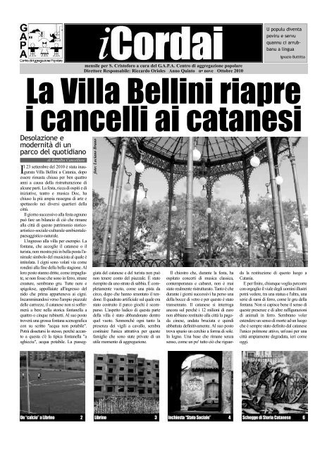 Desolazione e modernitÃ  di un parco del quotidiano - ANPI CATANIA