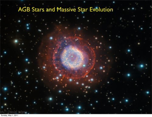 Lecture 24: AGB Stars and Massive Star Evolution