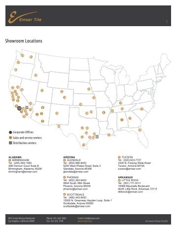 Showroom Locations - Emser Tile