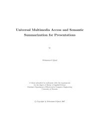 Universal Multimedia Access and Semantic Summarization for ...