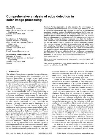 Comprehensive analysis of edge detection in color image processing