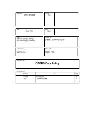 CBERS Data Policy - OBT - Inpe