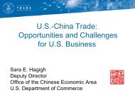 Opportunities and Challenges for U.S. Business, Sara E. Hagigh