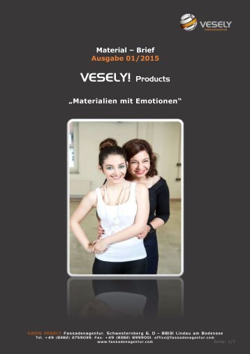 VESELY!  material letter, Ausgabe 01_2015